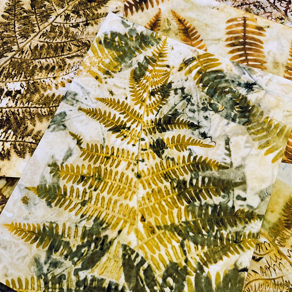 8PCS Vintage fern background paper