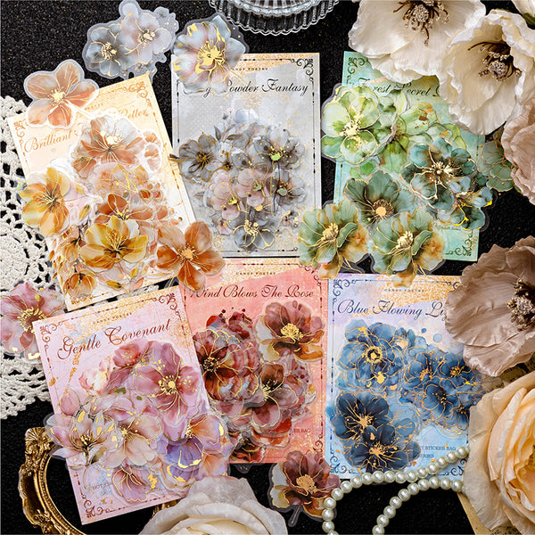 20PCS Poems of Flowers series sticker