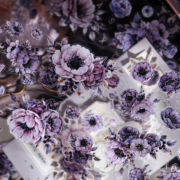 5.5cm*100cm Evening breeze Die Cutting Washi/PET/Shell Light PET Tape