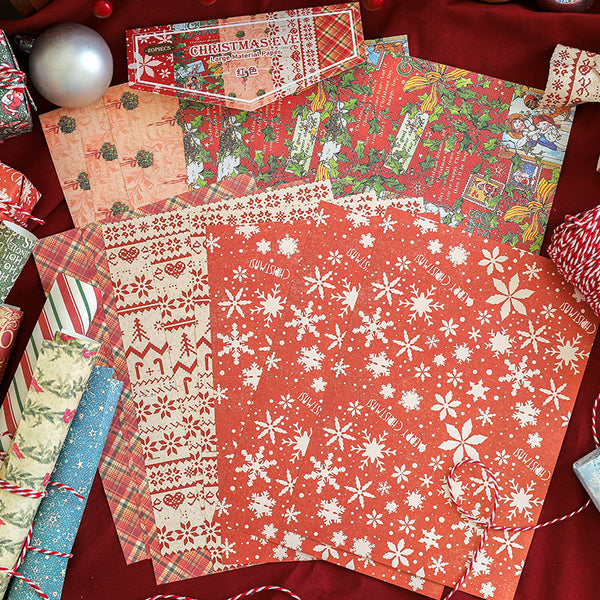 20PCS Christmas Nocturne series material paper