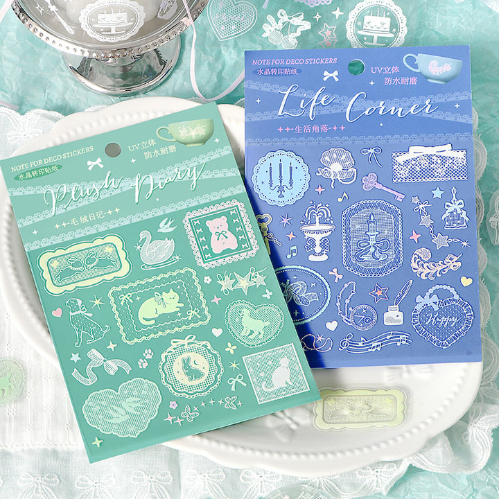 Commendation Sticker Lace Commendation Series Crystal Transfer Sticker – LBLYXIR