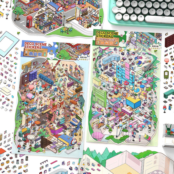 Open for business today Series 3D sticker