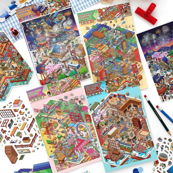 Open for business today Series 3D sticker