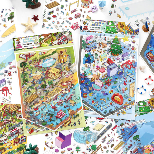 Open today series 3D Sticker