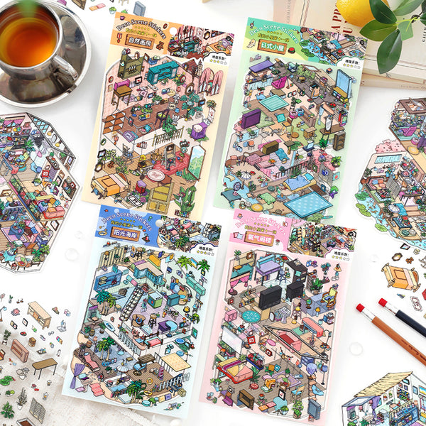 My cottage series 3D sticker