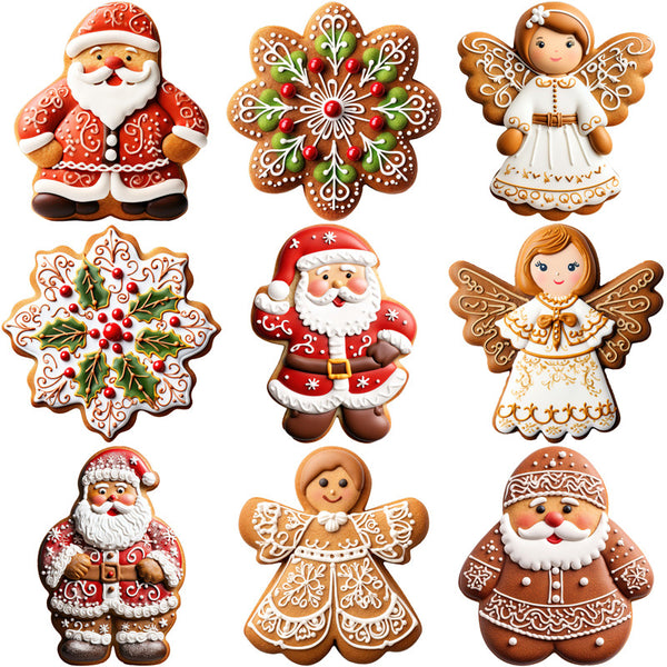 12PCS Gingerbread sticker