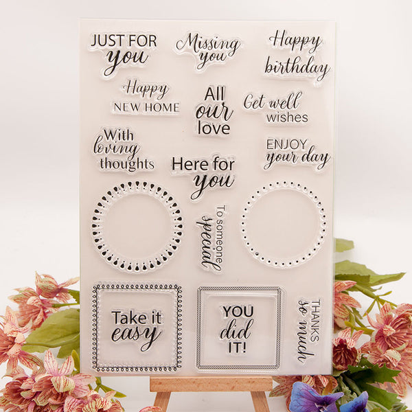 Clear silicone stamp