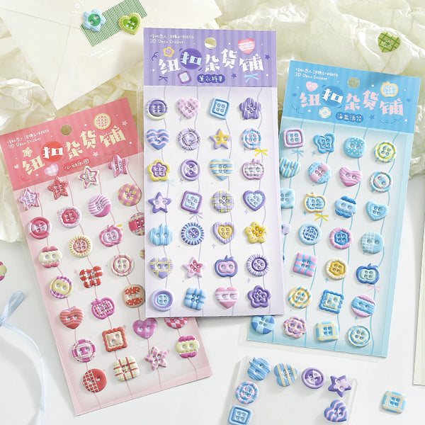 1PCS Button Grocery Store series sticker