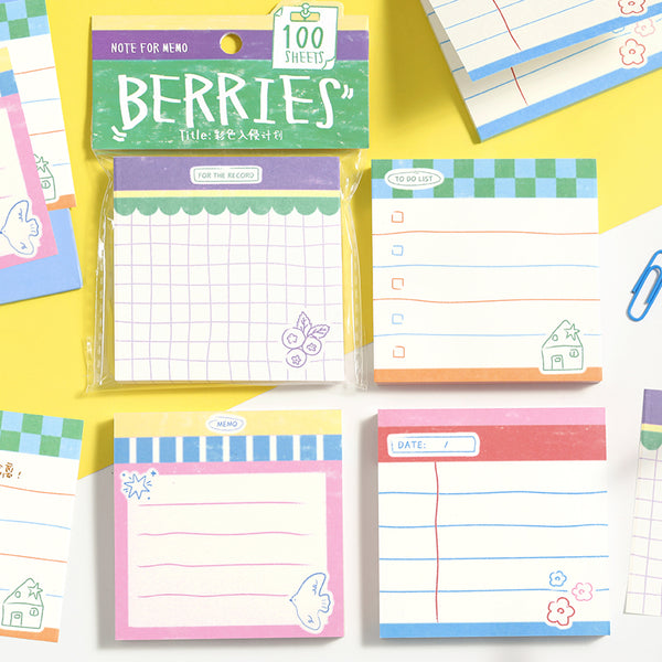 100PCS Color Invasion Plan Series note paper