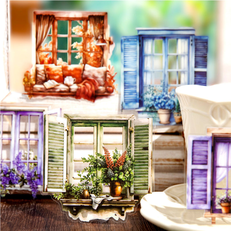 Sticker Beautiful View Out Window 30PCS Colorful window view series sticker – LBLYXIR