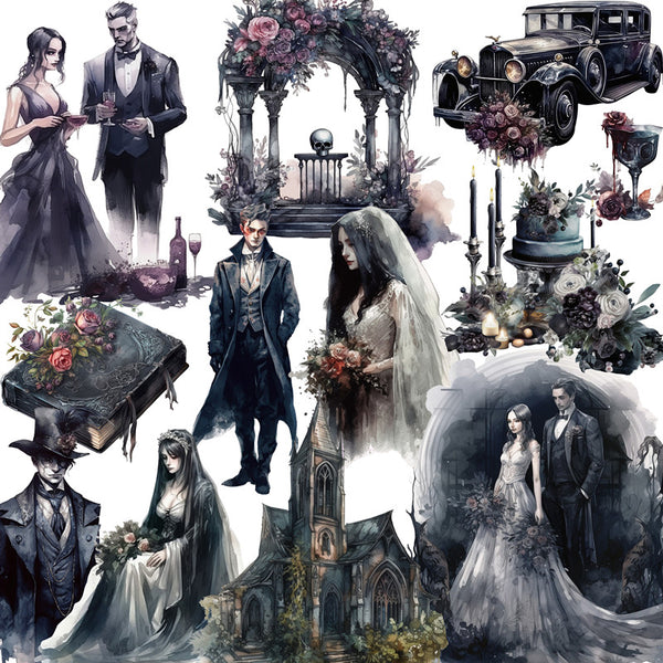 20PCS Gothic bride sticker