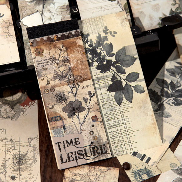 32PCS Leisurely Time Series material paper