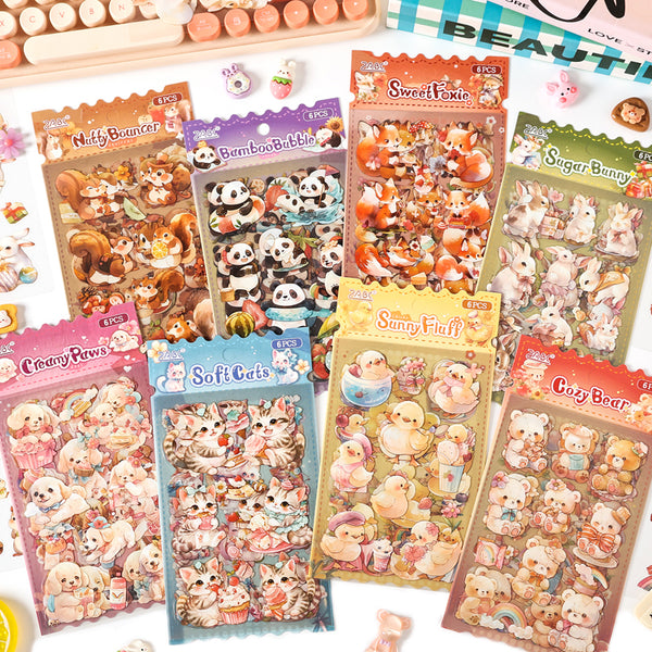 6PCS Cute Things Post Series sticker