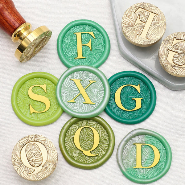 2.5cm Flower letter series Wax Seal Stamp