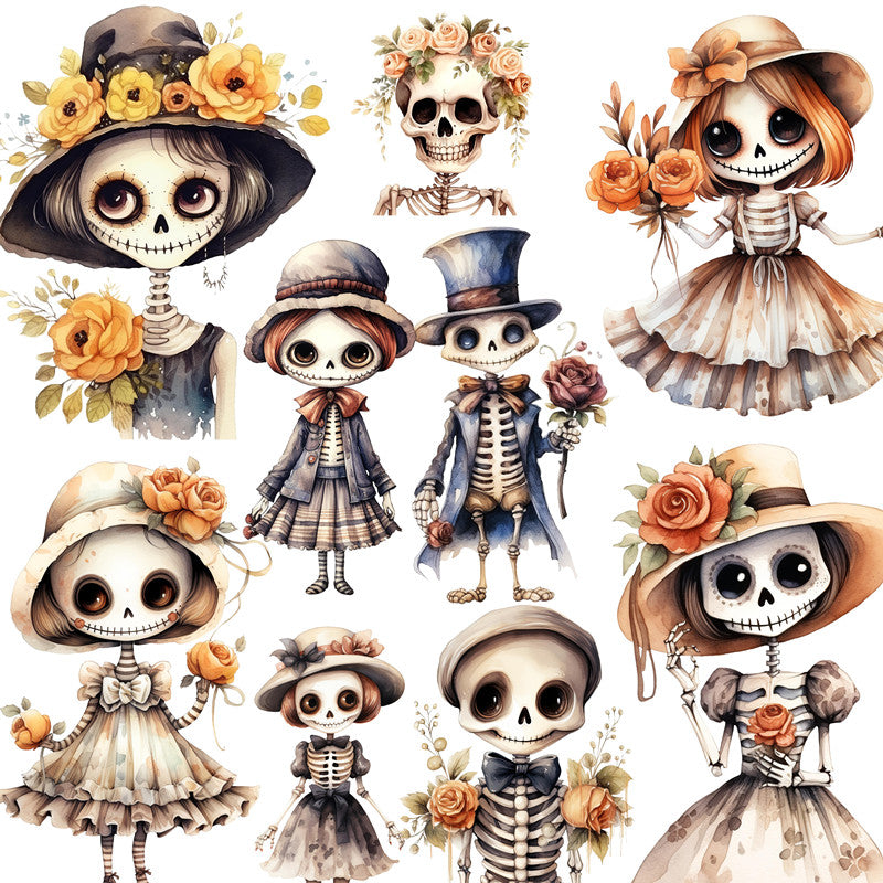20PCS Cartoon skeleton sticker – LBLYXIR