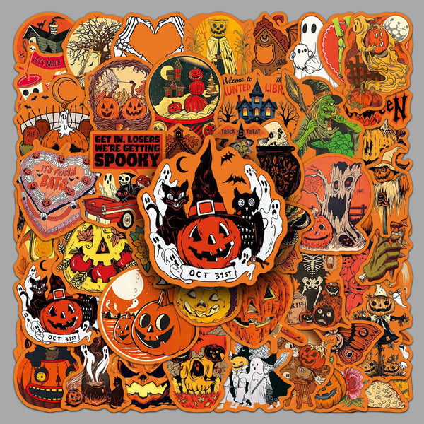 50PCS Retro Halloween Sticker