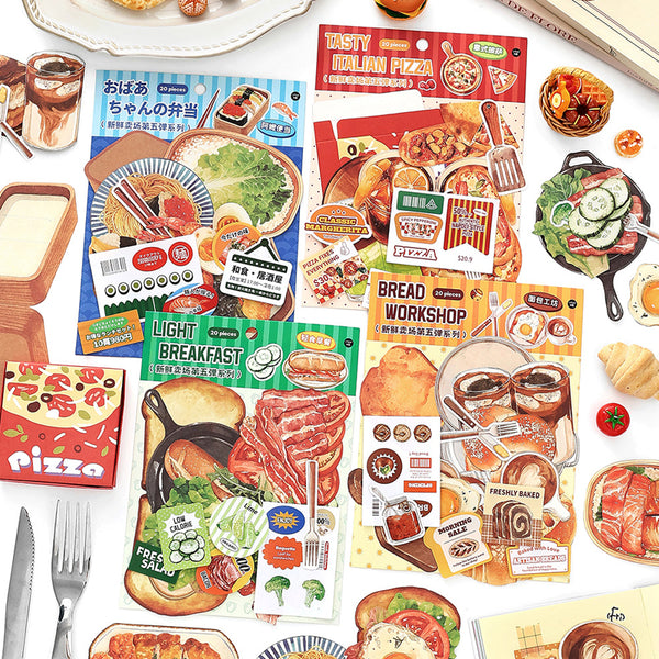 20PCS Fresh Store series material paper set