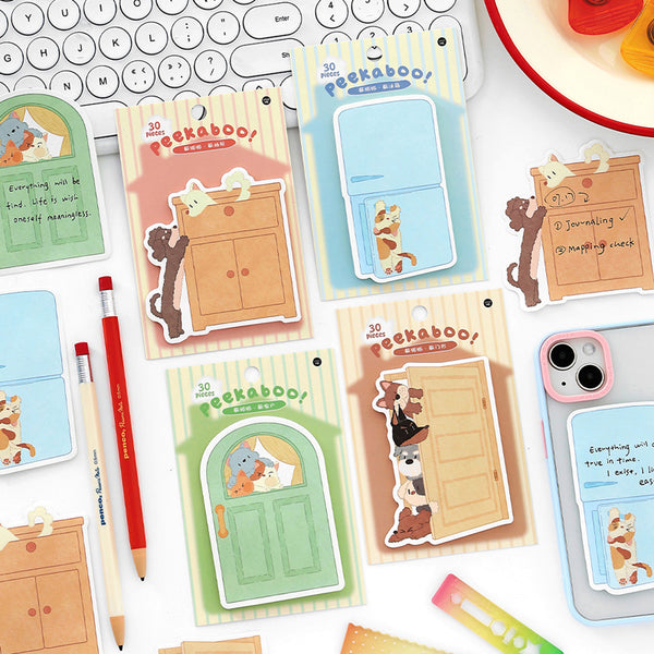 30PCS Hide and seek series note paper