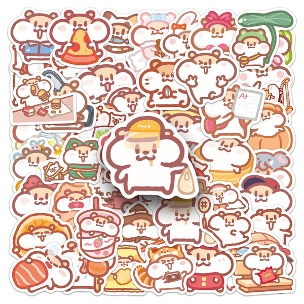 50PCS Milk tea mouse Sticker