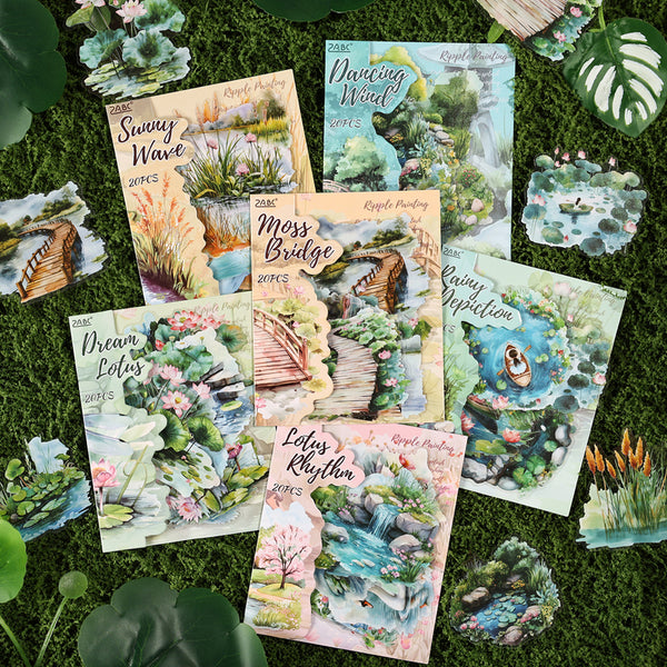 20PCS Ripple Painting Series sticker