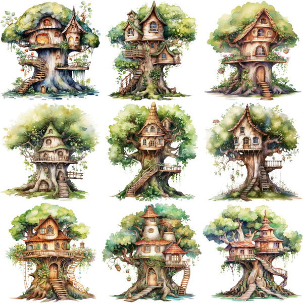 20PCS Tree house sticker