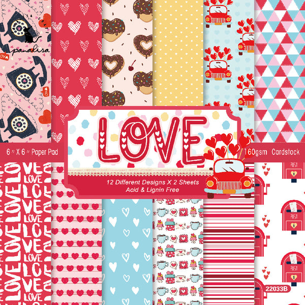 24PCS Love background paper