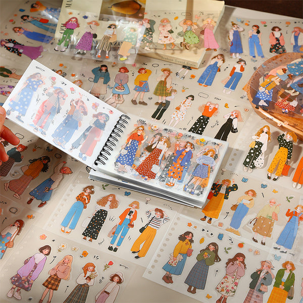 50PCS The orange flavored girl series sticker