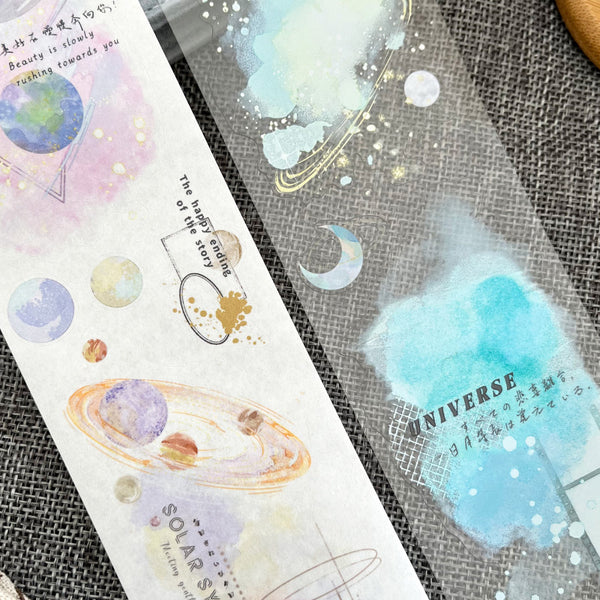 5.5cm*200cm Planet Adventure Die Cutting Washi/PET Tape