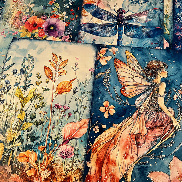 10PCS春の妖精の背景紙