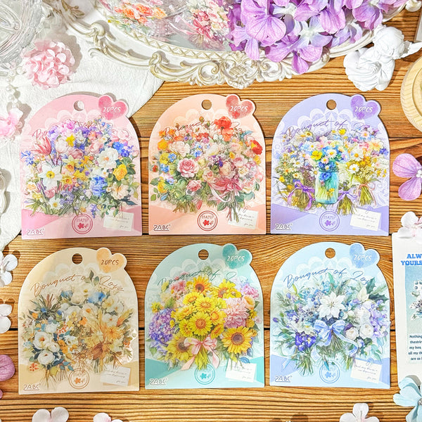 20PCS Flower Bouquet Love Series sticker