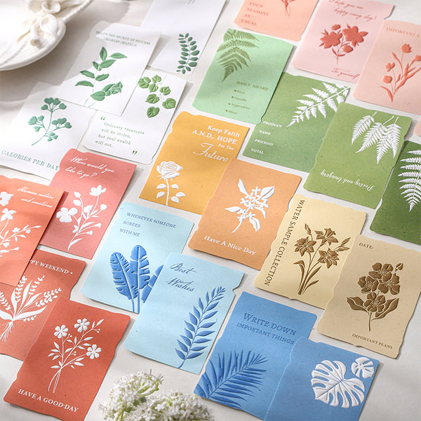 10PCS Botanical Verses Series note paper