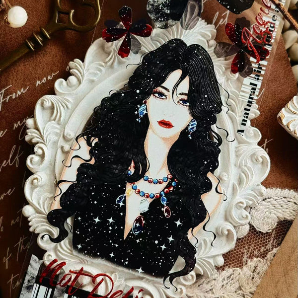 Whole Roll 6cm*5m Gorgeous misunderstanding Crystal Ink PET Tape