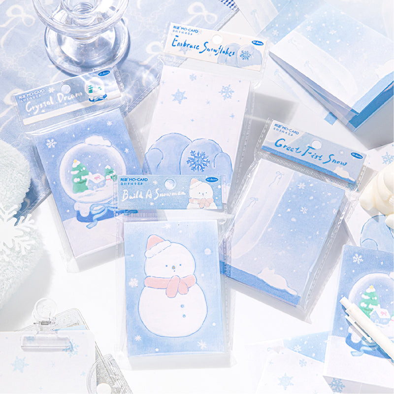 80PCS Winter Letters Series note paper – LBLYXIR