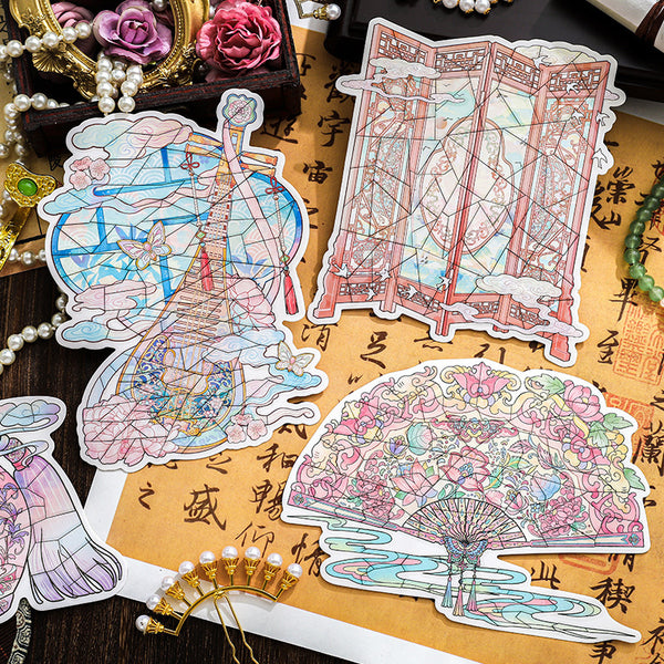 Porcelain charm lingers series 3D Sticker