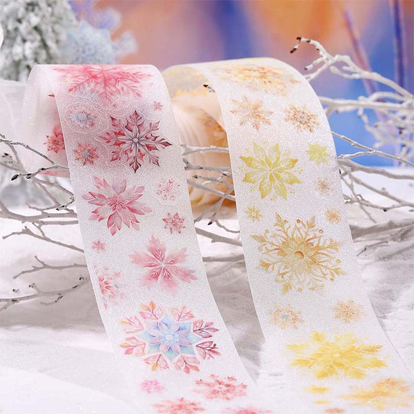 Snow falls silent series Die Cutting Flash PET Tape