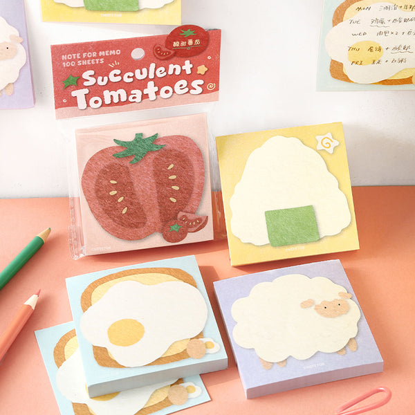 100PCS Felt Time Series note paper