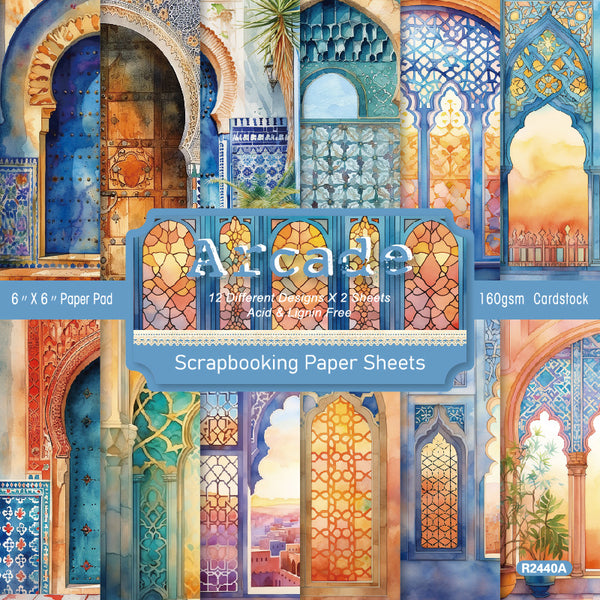 24PCS Arcade background paper