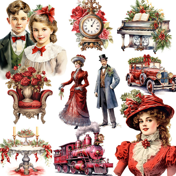 20PCS Retro Victorian Christmas sticker