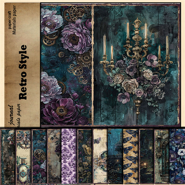 12PCS Shadow Castle material paper