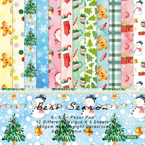 24PCS Best Season background paper