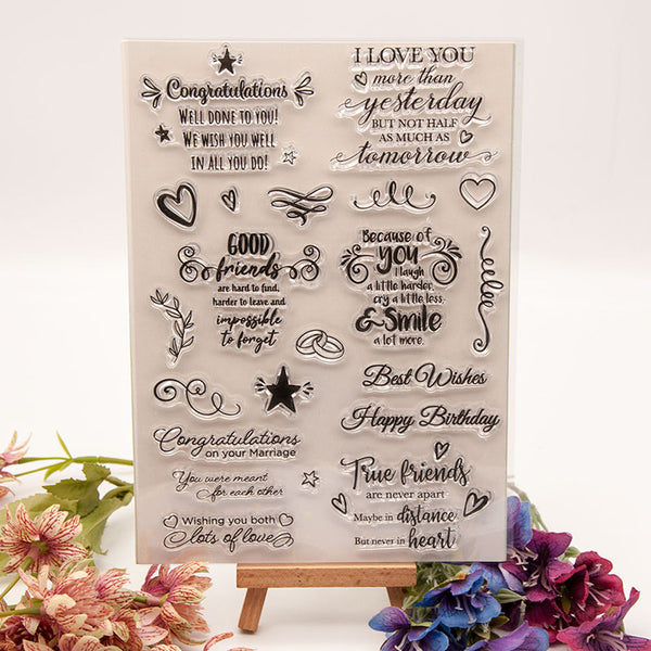 Clear silicone stamp