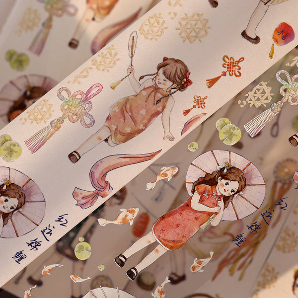 6cm*100cm The charm of cheongsam Washi/PET Tape