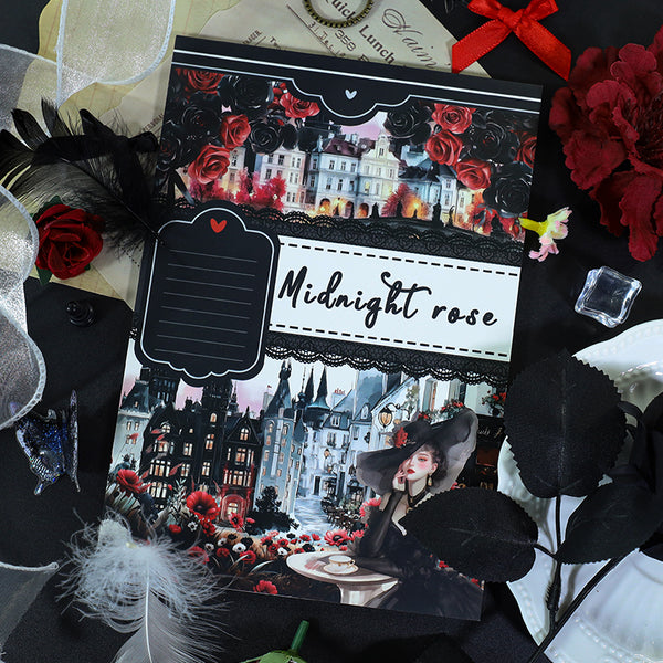20PCS Midnight Rose series sticker book