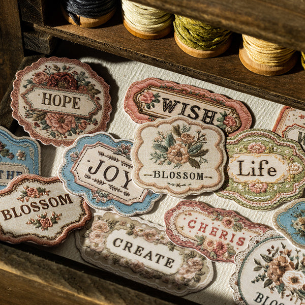 20PCS Flower Embroider Series sticker