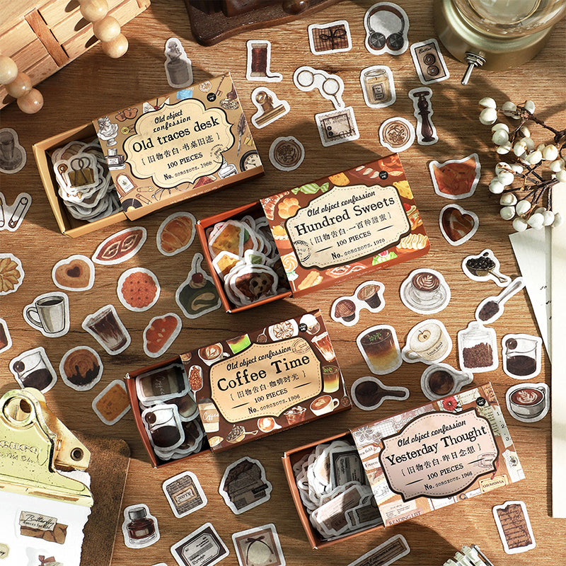 100PCS Old things confession series sticker – LBLYXIR