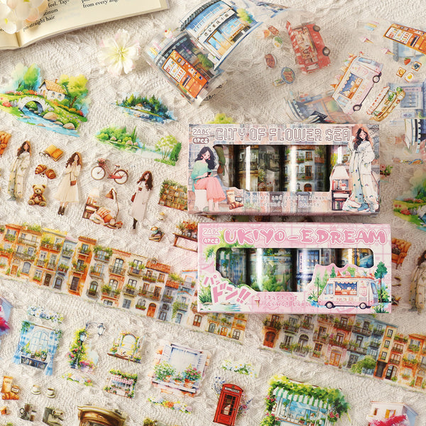 Flower Lane Charm Series Die Cutting PET Tape Set