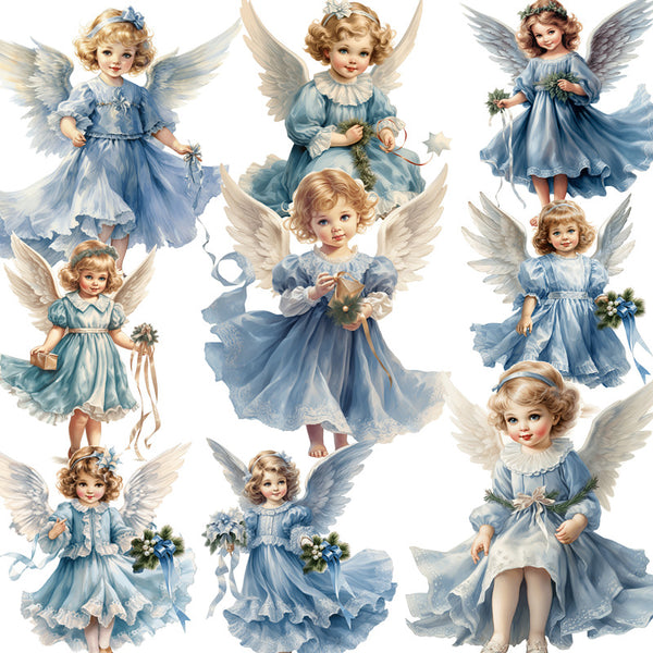 20PCS Blue Angel sticker