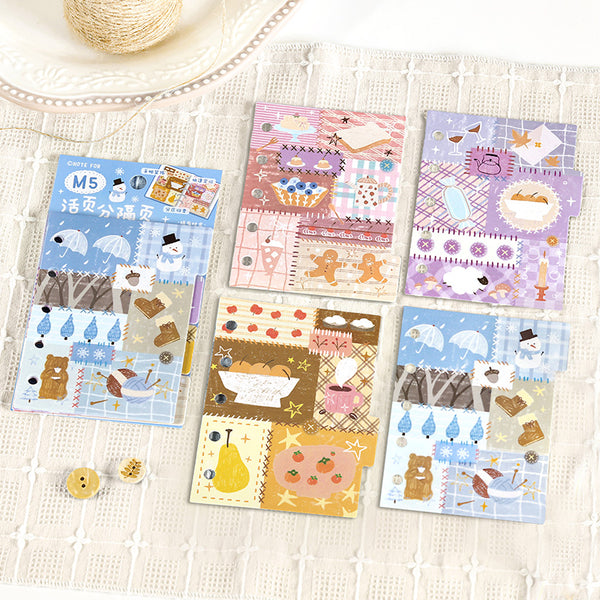 8PCS Twilight Paradise series Loose-leaf separator paper