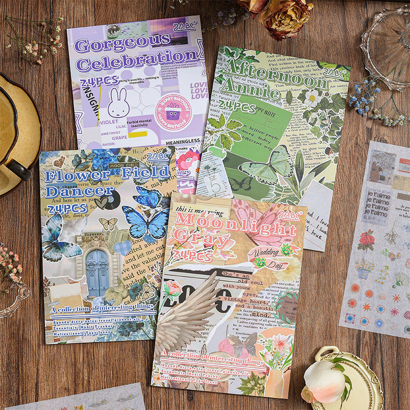 24PCS Classical border series sticker book – LBLYXIR