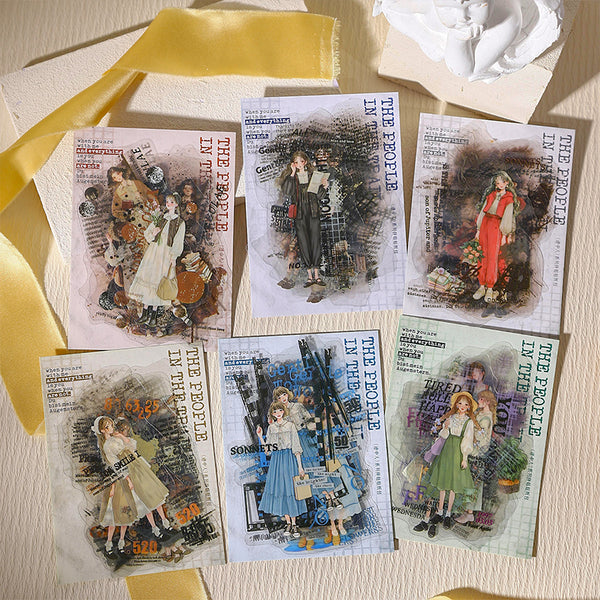 10PCS Traces of the People series sticker